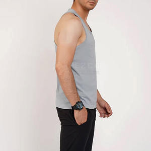 Nouveauté 2025 – Débardeur Homme en Polyester/Coton Personnalisable Couleur Unie Séchage Rapide Respirant Prix de Gros - Product Image 3