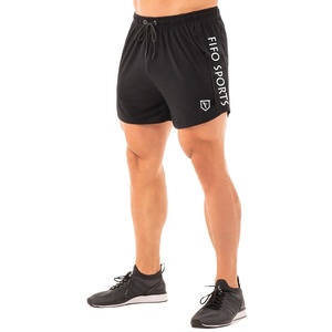 Short athlétique de gymnastique 440GSM pour homme avec logo personnalisé, mélange de coton et de polyester à motif uni, décontracté, coupe ample pour la course à pied et le sport - Product Image 1