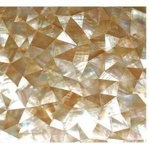 Mosaico de Azulejos de Nácar Dorado, Estilo Náutico, Joyería de Conchas Marinas, Decoración de Pared para Interiores - Product Image 2