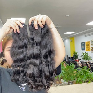 Paquete de extensiones de cabello Remy procesado con agua cruda de Vietnam ondulado de alta calidad extensiones de cabello chino tejido profesional - Product Image 3
