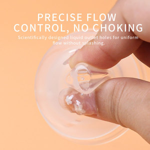 Empêcher les coliques et anti-étouffement Sucette à large bouche Bouteille de lait en silicone de qualité alimentaire avec mamelon pour bébé sans BPA - Product Image 4