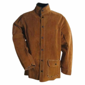 Chaqueta de soldadura de cuero de alta resistencia, traje de protección ignífugo, chaqueta de soldadura, ropa de trabajo de soldadura de cuero - Product Image 1