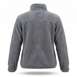 Veste polaire Sherpa demi-zip épaisse et chaude pour homme, avec blocs de couleur patchwork, idéale pour l'extérieur en hiver, avec services OEM - Product Image 3
