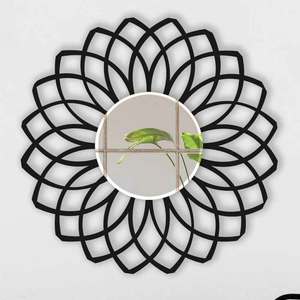 Espejo dental de diseño moderno, espejo de pared de Metal de alta calidad con diseño floral hecho a mano en la India - Product Image 5