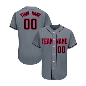 Camiseta de Béisbol Personalizada con Logotipo y Nombre al por Mayor, Camiseta de Béisbol y Sóftbol Sublimada Sólida para Adultos, 100% Poliéster - Product Image 1