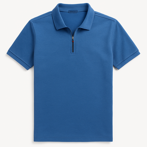 Polo de Moda Masculina con Cuello de Cremallera, Personalizado al por Mayor, Alta Demanda, Material de Alta Calidad, Ligero y Cómodo, Polo Moderno - Product Image 2