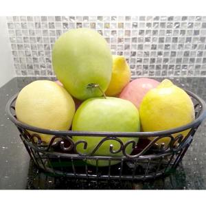 Cesta de fruta de acero inoxidable duradera de diseño moderno hecha a mano, cesta de almacenamiento de metal de calidad de exportación a la venta - Product Image 2