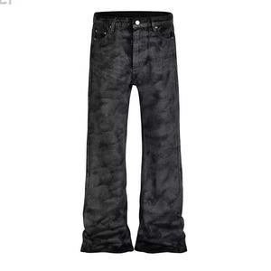 Casual Men Jeans Pants High Quality Washed Straight <b>Baggy</b> Jeans Vintage Style Street Denim Ripped Loose Fit Jeans - Product Image 1