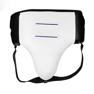 Léger 100% cuir fait garde d'aine de boxe confortable bas quantité minimale de commande respirant gardes d'aine à vendre - Product Image 4