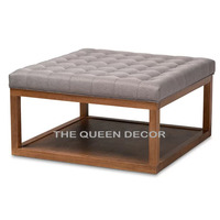 Pouf pouf rond personnalisé Mobilier de maison moderne Tabouret de chambre à coucher en velours Repose-pieds Banc à chaussures rond Banc d'extrémité de lit