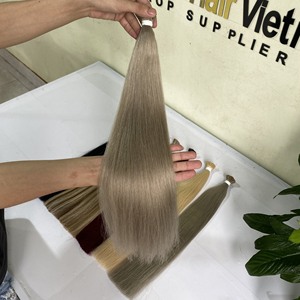 Extensiones de cabello humano con cutícula, pelo natural de calidad superior, color gris, con punta I, muestra gratis, venta al por mayor - Product Image 3