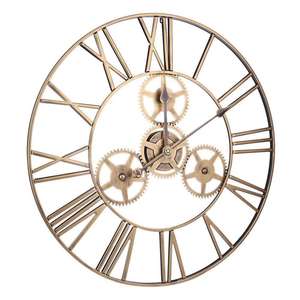 Reloj de pared de Metal de lujo moderno rústico personalizable, reloj colgante decorativo para el hogar, sala de estar, decoración Interior de la casa - Product Image 2