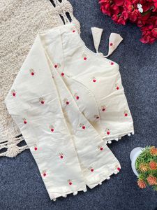 เสื้อเบลาส์ผ้าคอตตอน Khadi แท้จากนักออกแบบชาวอินเดียชุดใส่ไปงานเลี้ยงฉลองเสื้อสตรีชนเผ่าสีขาวเสื้อผ้าเจ้าสาวสุดพิเศษ - Product Image 2