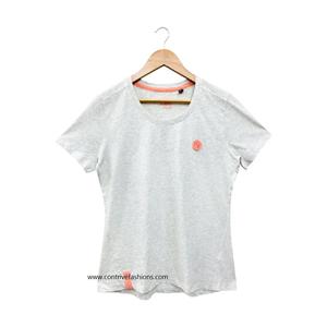 Women's 100% Cotton Crop <b>Tops</b> Custom Logo Print Solid Color T-Shirt Casual Style Plus Size 160 Grams <b>Sequined</b> for Teenagers! - Product Image 4