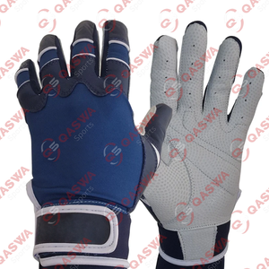 Gants de baseball pour jeunes en cuir de vachette bleu marine à manchette courte les plus populaires à vendre à bas prix - Product Image 1