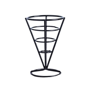 Cône en métal noir design meilleur snack désert Designs personnalisés Logo fabriqué en inde moradaba vente directe usine moderne Unique 2022 - Product Image 1