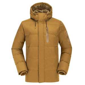 New Arrival High Quality Casual <b>Men's</b> Nylon Solid Puffer <b>Jackets</b> Stand Collar Winter Wear Breathable Customized Colors Custom - Product Image 1
