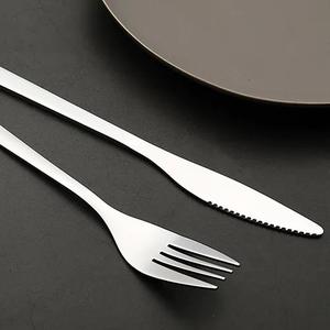 Ensemble de couverts en argent Offre Spéciale, ensemble de couverts en acier inoxydable avec poignée, ensemble de vaisselle, couverts polis miroir pour hôtel - Product Image 4