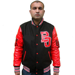 Chaqueta universitaria cálida con parche bordado para hombre de alta calidad personalizada OEM, chaqueta universitaria Bomber Letterman Varsity para ovejas de invierno de talla grande - Product Image 1