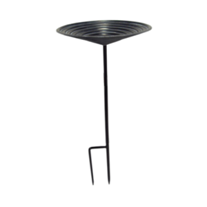 Bain d'oiseau en fonte noire avec motif de conception de 3 oiseaux et piédestal fabriqué à la main pour une utilisation extérieure décorative de balcon de jardin - Product Image 4