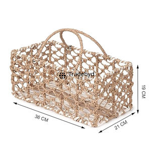 Organizador de almacenamiento tejido a mano de cestas de ratán Premium Tradebyd para casas de campo - Product Image 6