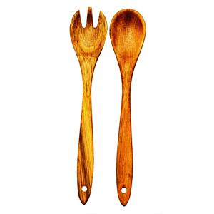 Nouvel ensemble d'accessoires pour salade en bois d'acacia, écologique, compatible lave-vaisselle, ustensiles de cuisine, fabriqué en Inde - Product Image 4