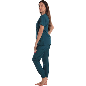 High Quality Hot Selling <b>Nurse</b> <b>Scrubs</b> Uniforms Sets Knitted Stand Collar Short Sleeve Breathable Comfortable Customized Colors - Product Image 5