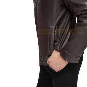 Chaqueta de Cuero Impermeable para Hombre de Invierno con Cuello Alto y Logotipo Frontal - Alta Calidad, Ecológica y Transpirable - Product Image 6