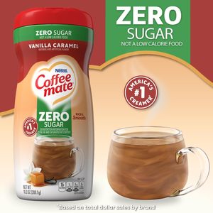 Coffee-mat'e Vanilla Caramel, <b>Zero</b> <b>Sugar</b> Powdered Coffee Creamer, 10.2 Ounce (Pack of 6) - Product Image 2
