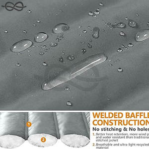 Manteau d'hiver écologique pour hommes, doudoune chaude et imperméable avec capuche, coupe-vent, isolation recyclée, protection de confort ultime - Product Image 3