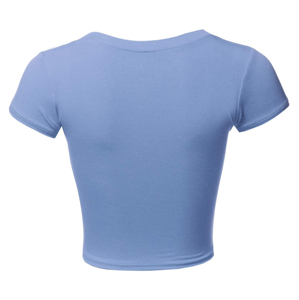 Camiseta corta de algodón suave para mujer, Camiseta cómoda de manga corta con serigrafía para estilo callejero informal - Product Image 3