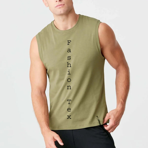 Camiseta Deportiva de Tirantes para Hombre, con Cuello Redondo, 100% Algodón, Transpirable, Ecológica, con Estampado Digital Personalizado OEM - Product Image 3
