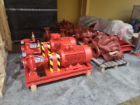 USSU US-FM pour ensemble de pompe centrifuge électrique à aspiration axiale homologuée FM NFPA20 pour lutte contre l'incendie, 50-2000 GPM avec contrôleur