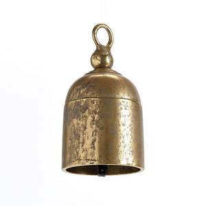Cloche à vache en laiton artisanale avec boucle en cuir et finition rustique antique pour la décoration de la maison de campagne et l'affichage mural élégant - Product Image 6