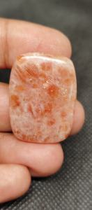 พลอยกันแดดสีส้มธรรมชาติขัดเงาแบบเรียบขนาดผสมอัญมณีหลวมสำหรับทำเครื่องประดับ - Product Image 3