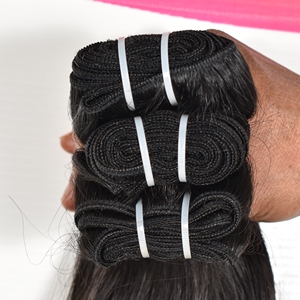 Cheveux indiens de qualité supérieure, extensions de cheveux humains Remy, texture lisse, sans perte, sans nœuds, pour coiffure de fête, exportés - Product Image 2