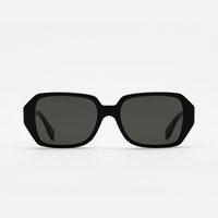 Lunettes de soleil rectangulaires sophistiquées à monture en acétate italien 100% avec blocage UV