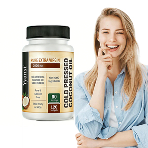 Huile de coco de haute qualité en gélules, marque privée, favorise un métabolisme sain et une peau et des cheveux sains, complément alimentaire. - Product Image 1