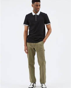 เสื้อโปโลแฟชั่นสำหรับผู้ชายเสื้อโปโลลายบินออกแบบโลโก้ได้ตามต้องการเสื้อโปโลสำหรับใส่เล่นกอล์ฟระบายอากาศได้ - Product Image 3