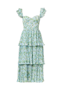 Robe à fleurs verte pour femmes de grande taille à la mode pour les sorties d'été et les fêtes à la plage disponibles pour l'exportation en vrac - Product Image 5