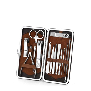 13 Piece Manicure Professional Tool Pedicure Sets Steel <b>Nail</b> <b>Clipper</b> Trimming Scissor Cuticle Polished File Kit - Product Image 1