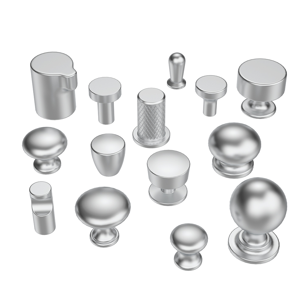 Accuracy CNC Turned Knobs Custom Fabricated Metal Handles Machined Button Tops Aluminum Stainless Steel Smooth Surface Hardware
