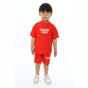 Ensembles d'été de shorts et de t-shirts de couleur unie pour garçons | Ensembles de vêtements pour enfants Ensembles de vêtements personnalisés pour bébés garçons de 1 à 12 ans Survêtements - Product Image 4