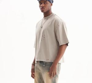 Acid Wash <b>Oversized</b> T <b>Shirt</b> 100% Cotton Vintage Washed Tee Blank Streetwear O Neck Short Sleeve for Men Acid Washed <b>Shirts</b> - Product Image 5
