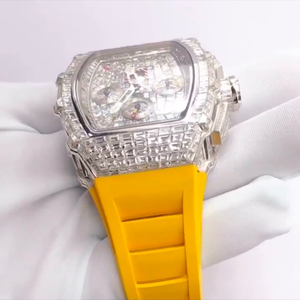 Montre Hip Hop personnalisée sertie de diamants Moissanite pour hommes, montre sertie de diamants VVS, cadeau - Product Image 2