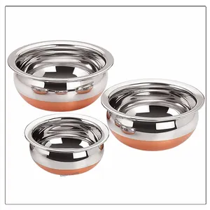 Stainless Steel Copper Base Cook and Serve Bowl