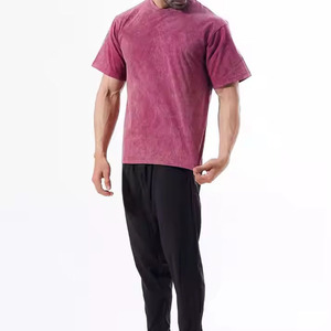 Camiseta de lavado ácido con bordado de algodón pesado, camiseta OEM de manga corta personalizada, camiseta de estilo callejero al por mayor - Product Image 2
