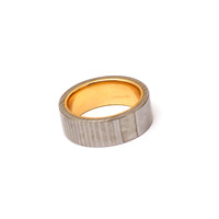 Jexmoo - Caja de Anillo de Acero Inoxidable Hecha a Mano de Lujo, Personalizada con Serigrafía, Regalo Perfecto para Papá, Novio, Día del Padre