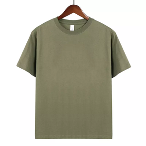 Camisetas de algodón de manga corta para hombre, ropa informal personalizada de fábrica, con logotipo impreso de verano, Color sólido, venta al por mayor - Product Image 5