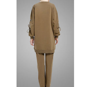 Vêtements de sport pour femmes grande taille de haute qualité, dernière mode islamique, survêtement en coton à manches longues, nouveau style musulman traditionnel - Product Image 5